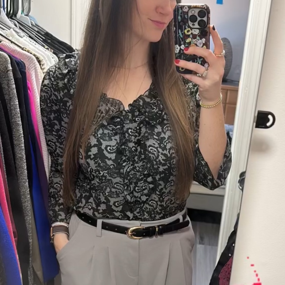 Paisley shades of gray Women's blouse